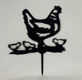 Poule avec ses poussins